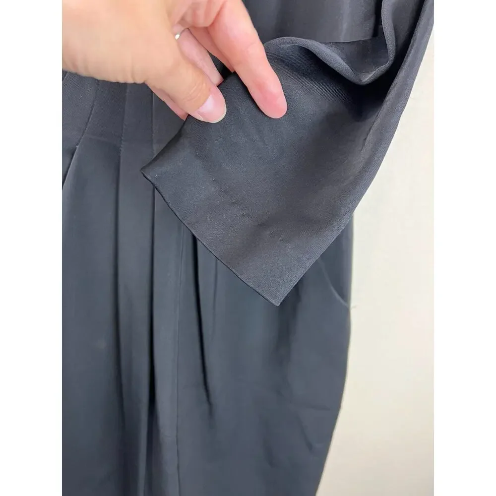 Reiss Sheath‎ Dress Pleated Front Black Pockets 6 Career Work Funeral